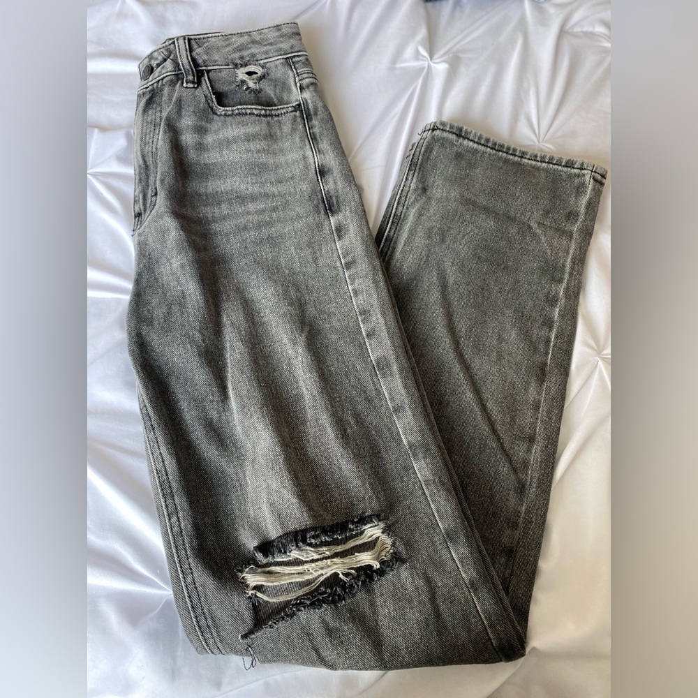 PacSun Black/Grey Wash Baggy Jeans
